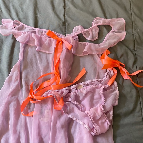 Victoria’s Secret Ruffle Racerback Babydoll Set - Picture 3 of 4